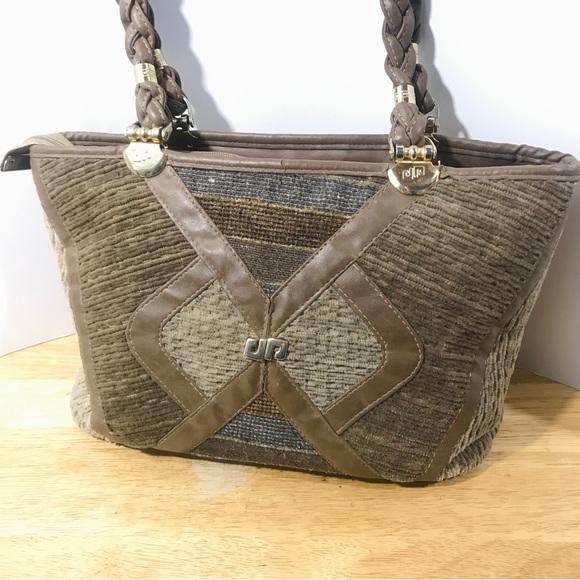 Pier Giorgio Italy Vintage Tapestry Carpet Handbag Shoulder Bag Purse Beige - Picture 6 of 16